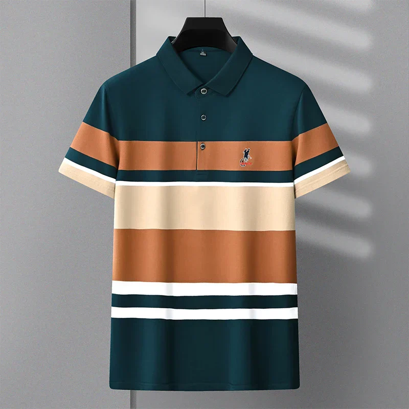 Premium Striped Casual Polo Shirt