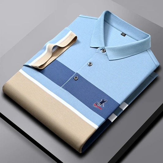 Premium Striped Casual Polo Shirt