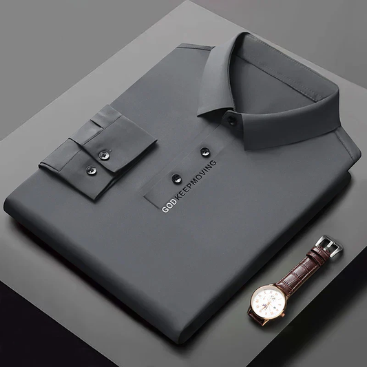 Premium Modern Minimalist Long-Sleeve Polo Shirt