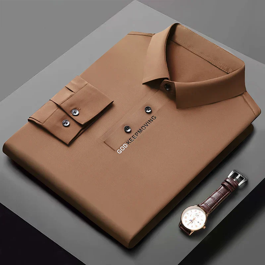 Premium Modern Minimalist Long-Sleeve Polo Shirt