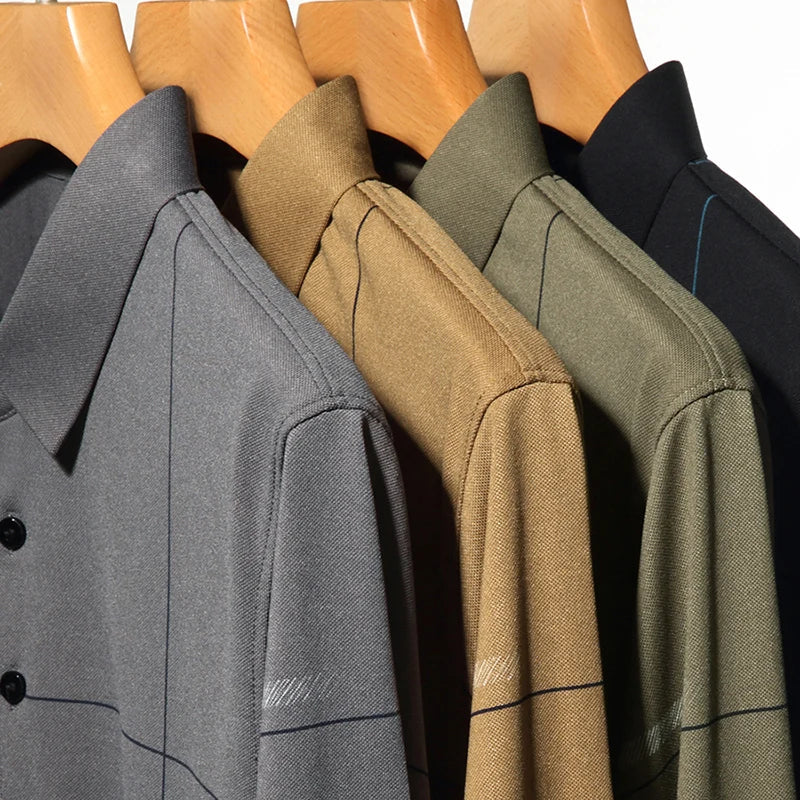 Premium Long-Sleeve Modern Polo Shirt