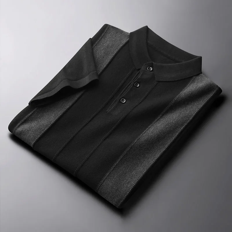 Premium Dual-Stripe Textured Polo T-Shirt