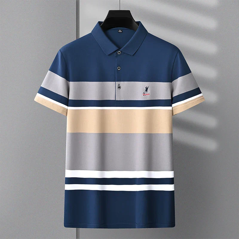 Premium Striped Casual Polo Shirt