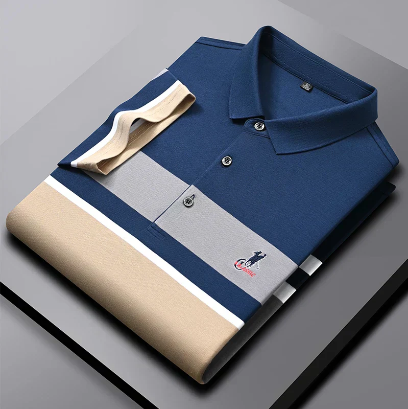 Premium Striped Casual Polo Shirt