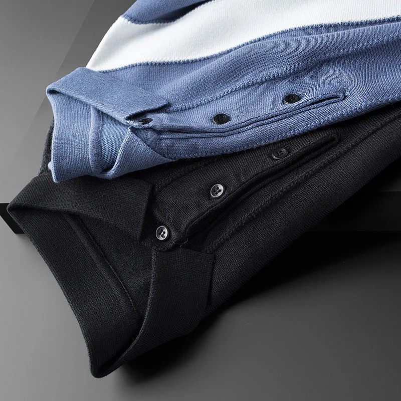 Premium Dual-Stripe Textured Polo T-Shirt