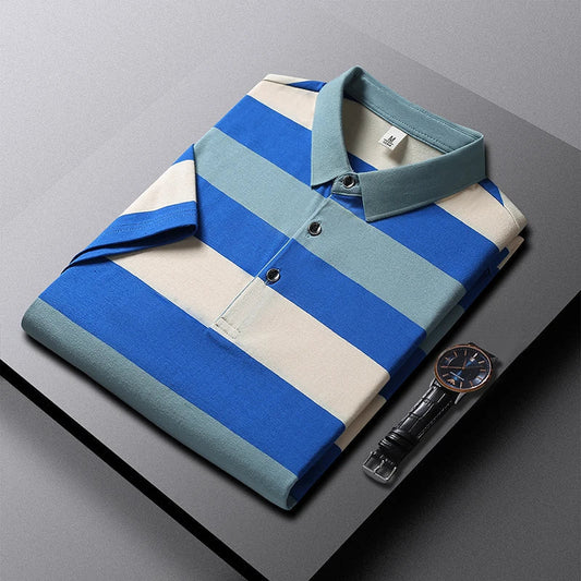 Bold Multi-Stripe Premium Polo T-Shirt